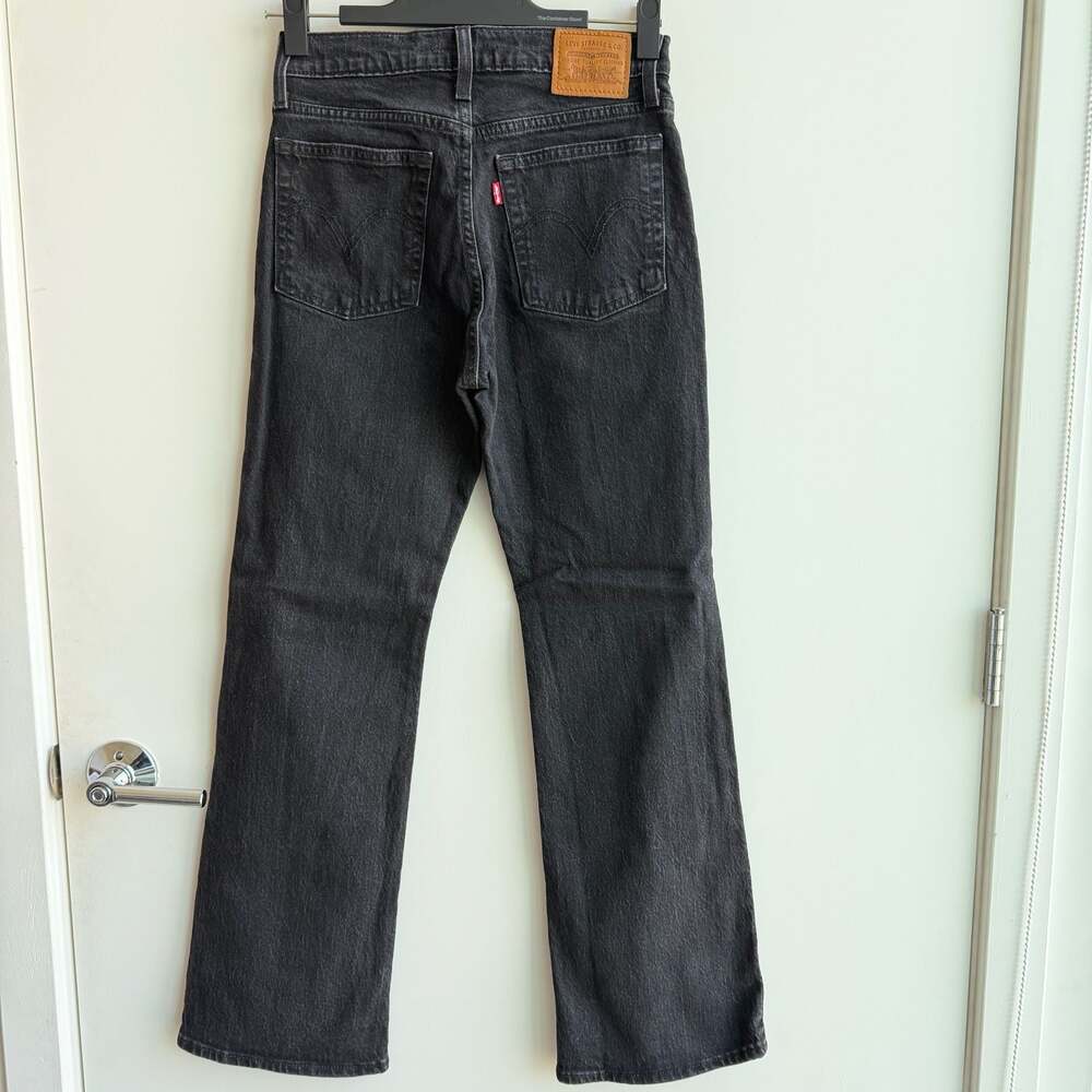 Levi's Premium Wedgie Bootcut Jeans in Black Size 26x30 - Picture 2 of 7